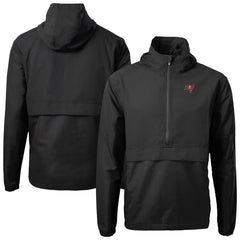 Tampa Bay Buccaneers Cutter & Buck Charter Eco Recycled Anorak Half-Zip Jacket - Black for sale