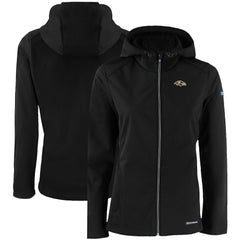 Baltimore Ravens Cutter & Buck Women's Evoke Eco Softshell Recycled Full-Zip Hooded Jacket - Black sale