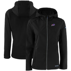 Buffalo Bills Cutter & Buck Women's Evoke Eco Softshell Recycled Full-Zip Hooded Jacket - Black for sale