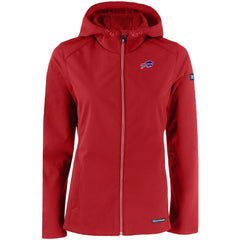 Buffalo Bills Cutter & Buck Women's Evoke Eco Softshell Recycled Full-Zip Hooded Jacket - Red for sale