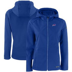 Buffalo Bills Cutter & Buck Women's Evoke Eco Softshell Recycled Full-Zip Hooded Jacket - Royal for sale