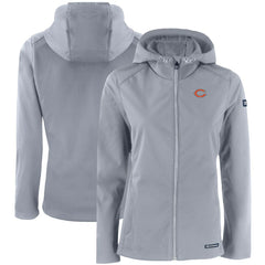 Chicago Bears Cutter & Buck Women's Evoke Eco Softshell Recycled Full-Zip Hooded Jacket - Gray outlet