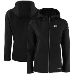 Kansas City Chiefs Cutter & Buck Women's Evoke Eco Softshell Recycled Full-Zip Hooded Jacket - Black outlet