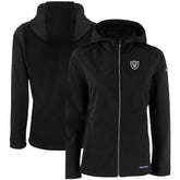 Las Vegas Raiders Cutter & Buck Women's Evoke Eco Softshell Recycled Full-Zip Hooded Jacket - Black outlet