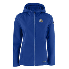 Los Angeles Chargers Cutter & Buck Women's Evoke Eco Softshell Recycled Full-Zip Hooded Jacket - Blue discount