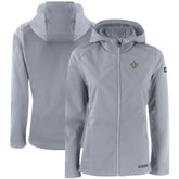 New Orleans Saints Cutter & Buck Women's Evoke Eco Softshell Recycled Full-Zip Hooded Jacket - Gray discount