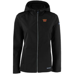 Washington Commanders Cutter & Buck Women's Evoke Eco Softshell Recycled Full-Zip Hooded Jacket - Black cheap