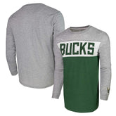Milwaukee Bucks Unisex Loge Long Sleeve T-Shirt - Heather Gray cheap