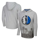 Dallas Mavericks Stadium Essentials Atrium Raglan Long Sleeve Hoodie T-Shirt sale - Heather Gray for sale