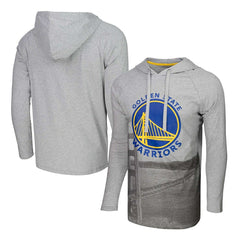 Golden State Warriors Stadium Essentials Atrium Raglan Long Sleeve Hoodie T-Shirt sale - Heather Gray sale