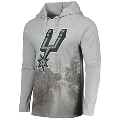 San Antonio Spurs Stadium Essentials Atrium Raglan Long Sleeve Hoodie T-Shirt - Heather Gray sale