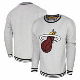 Miami Heat Stadium Essentials Club Level Pullover Sweatshirt - Heather Gray for sale