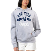 New York Yankees G-III 4Her by Carl Banks Women's City Graphic Pullover Hoodie Heather Gray