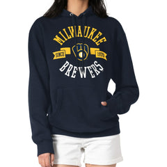 Milwaukee Brewers G-III 4Her by Carl Banks Women's City Graphic Pullover Hoodie Navy