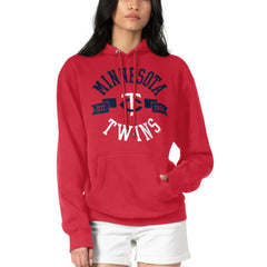 Minnesota Twins G-III 4Her by Carl Banks Women's City Graphic Pullover Hoodie Red