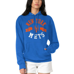 New York Mets G-III 4Her by Carl Banks Women's City Graphic Pullover Hoodie Royal
