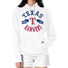 Texas Rangers G-III 4Her by Carl Banks Women's City Graphic Pullover Hoodie White
