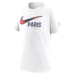 Paris Saint-Germain Youth Swoosh T-Shirt - White discount