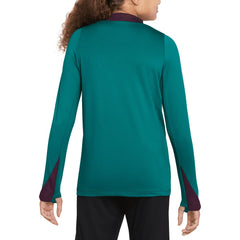 Paris Saint-Germain Youth 2024/25 Strike Drill Quarter-Zip Long Sleeve Performance Training Top - Teal on sale