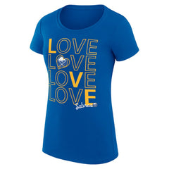 Buffalo Sabres G-III 4Her by Carl Banks Women's Super-Slim Fit Lightweight Hockey Love T-Shirt - Royal T-shirts