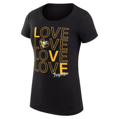Pittsburgh Penguins G-III 4Her by Carl Banks Women's Super-Slim Fit Lightweight Hockey Love T-Shirt - Black T-shirts
