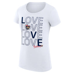 Florida Panthers G-III 4Her by Carl Banks Women's Super-Slim Fit Lightweight Hockey Love T-Shirt - White T-shirts