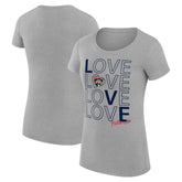 Florida Panthers G-III 4Her by Carl Banks Women's Super-Slim Fit Lightweight Hockey Love T-Shirt - Heather Gray T-shirts