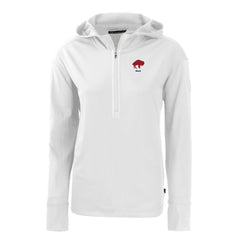 Buffalo Bills Cutter & Buck Women's Throwback Daybreak Eco Recycled Half-Zip Hoodie - White cheap
