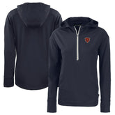 Chicago Bears Cutter & Buck Women's Throwback Daybreak Eco Recycled Half-Zip Hoodie - Navy discount