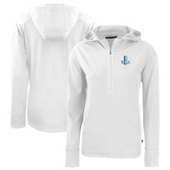 Detroit Lions Cutter & Buck Women's Throwback Daybreak Eco Recycled Half-Zip Hoodie - White on sale