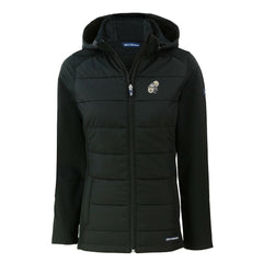 New Orleans Saints Cutter & Buck Women's Throwback Evoke Hybrid Eco Softshell Recycled Full-Zip Hoodie Jacket - Black cheap