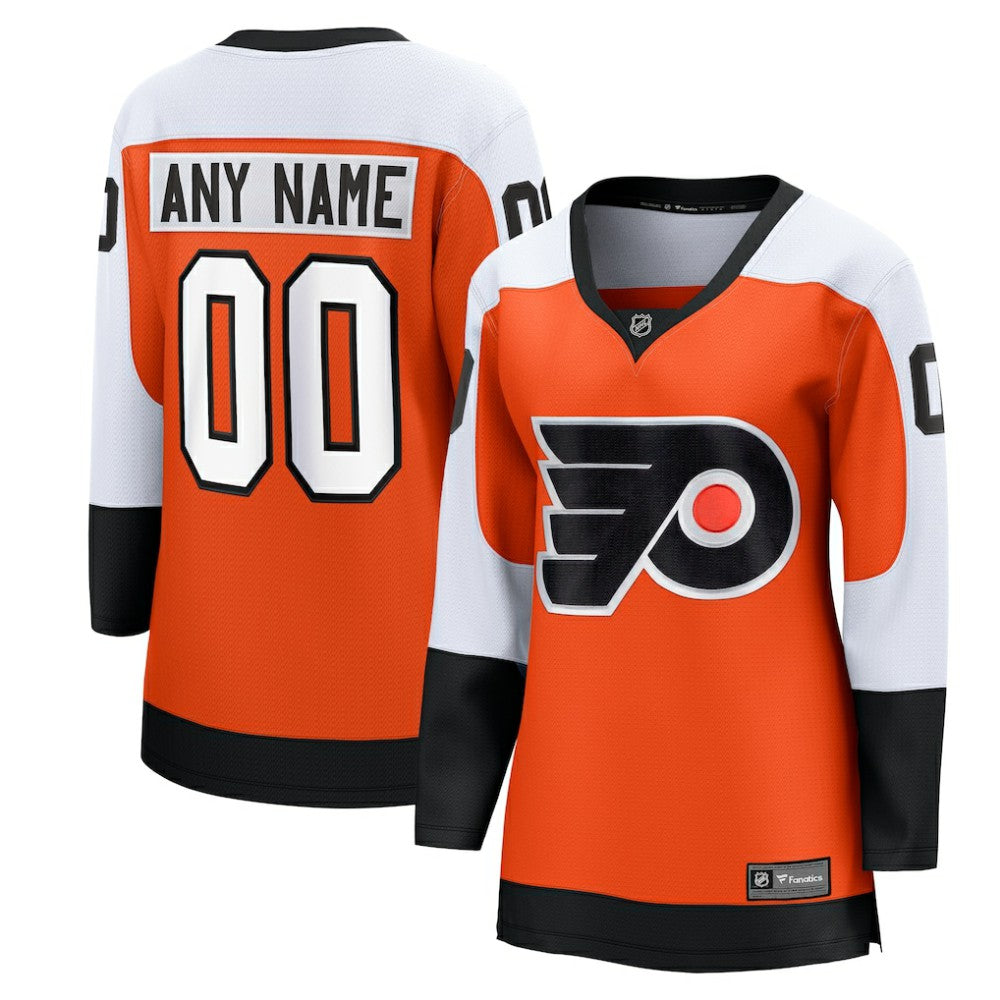 Philadelphia Flyers Fanatics Women's Home Premier Breakaway Custom Jersey - Burnt Orange Jerseys