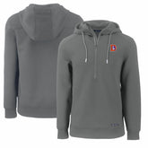 Denver Broncos Cutter & Buck Throwback Roam Eco Half-Zip Recycled Pullover Hoodie - Gray on sale