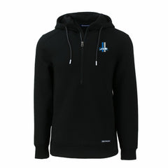 Detroit Lions Cutter & Buck Throwback Roam Eco Half-Zip Recycled Pullover Hoodie - Black sale