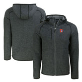 Denver Broncos Cutter & Buck Throwback Mainsail Sweater-Knit Full-Zip Hoodie - Heather Charcoal sale