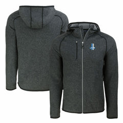 Detroit Lions Cutter & Buck Throwback Mainsail Sweater-Knit Full-Zip Hoodie - Heather Charcoal cheap