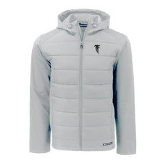 Atlanta Falcons Cutter & Buck Throwback Evoke Hybrid Eco Softshell Recycled Full-Zip Hoodie Jacket - Gray sale