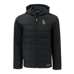 Green Bay Packers Cutter & Buck Throwback Evoke Hybrid Eco Softshell Recycled Full-Zip Hoodie Jacket - Black cheap