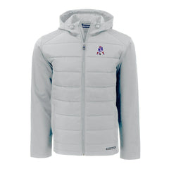 New England Patriots Cutter & Buck Throwback Evoke Hybrid Eco Softshell Recycled Full-Zip Hoodie Jacket - Gray discount