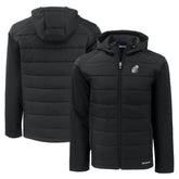 New Orleans Saints Cutter & Buck Throwback Evoke Hybrid Eco Softshell Recycled Full-Zip Hoodie Jacket - Black cheap