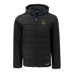 Pittsburgh Steelers Cutter & Buck Throwback Evoke Hybrid Eco Softshell Recycled Full-Zip Hoodie Jacket - Black for sale