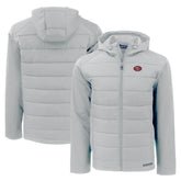San Francisco 49ers Cutter & Buck Throwback Evoke Hybrid Eco Softshell Recycled Full-Zip Hoodie Jacket - Gray online