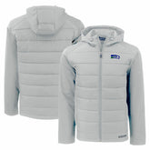 Seattle Seahawks Cutter & Buck Throwback Evoke Hybrid Eco Softshell Recycled Full-Zip Hoodie Jacket - Gray cheap