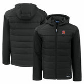 Tampa Bay Buccaneers Cutter & Buck Throwback Evoke Hybrid Eco Softshell Recycled Full-Zip Hoodie Jacket - Black on sale