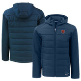 Chicago Bears Cutter & Buck Throwback Big & Tall Evoke Hybrid Eco Softshell Recycled Full-Zip Jacket - Navy for sale