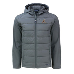 Cleveland Browns Cutter & Buck Throwback Big & Tall Evoke Hybrid Eco Softshell Recycled Full-Zip Jacket - Gray cheap