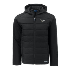 Philadelphia Eagles Cutter & Buck Throwback Big & Tall Evoke Hybrid Eco Softshell Recycled Full-Zip Hoodie - Black discount