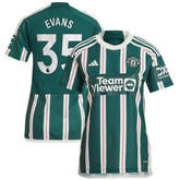 Jonny Evans Manchester United Women's 2023/24 Away Replica Player Jersey – Green