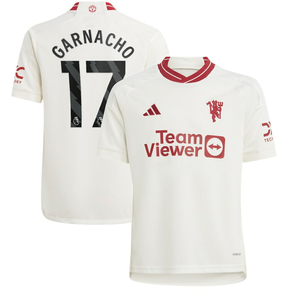 Alejandro Garnacho Manchester United Youth 2023/24 Third Replica Player Jersey – White