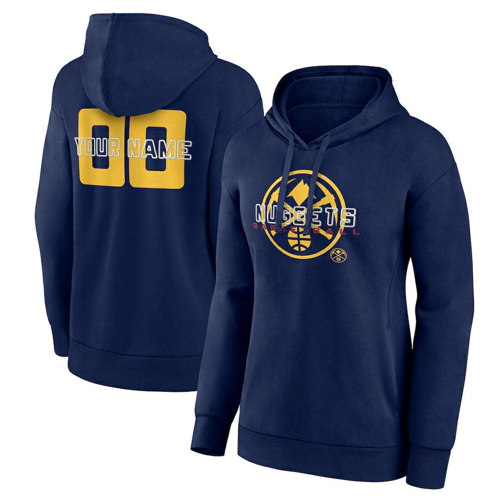 Denver Nuggets Women's Stellar Personalized Name & Number Pullover Hoodie sale - Navy online